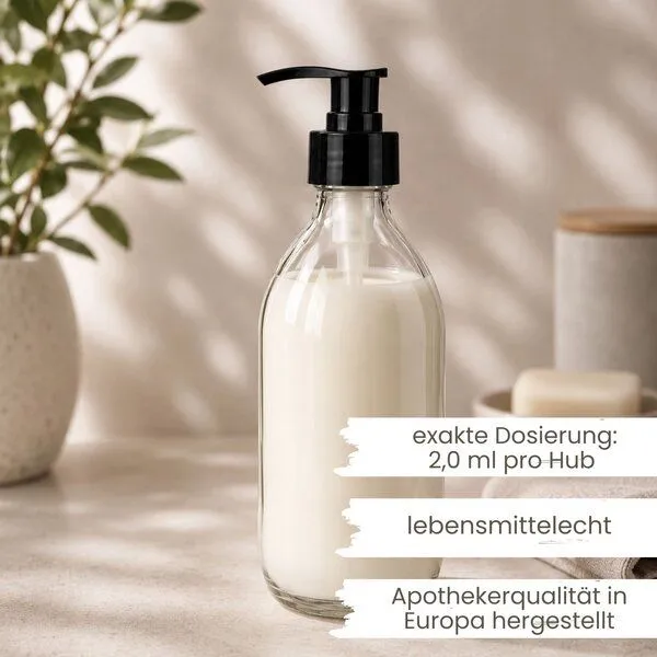 mikken mikken Pumpspender Seifenspender 250 ml / 500 ml / Glas Lotionspender – Produktbild 3 von 4