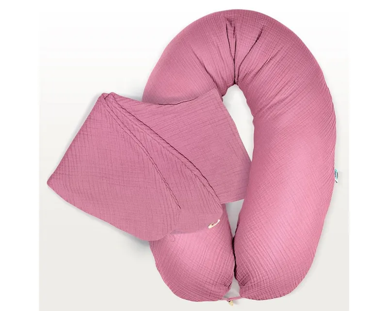 SEI Design Stillkissenbezüge Bezüg für Stillkissen Lagerungskissen Seitenschläferkissen 190x30 cm, 100% Baumwolle, Rosa, – Produktbild 1 von 5