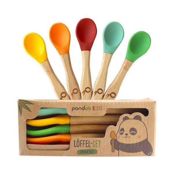pandoo pandoo 5er-Pack Kinderlöffel Set aus Bambus – Produktbild 1 von 4
