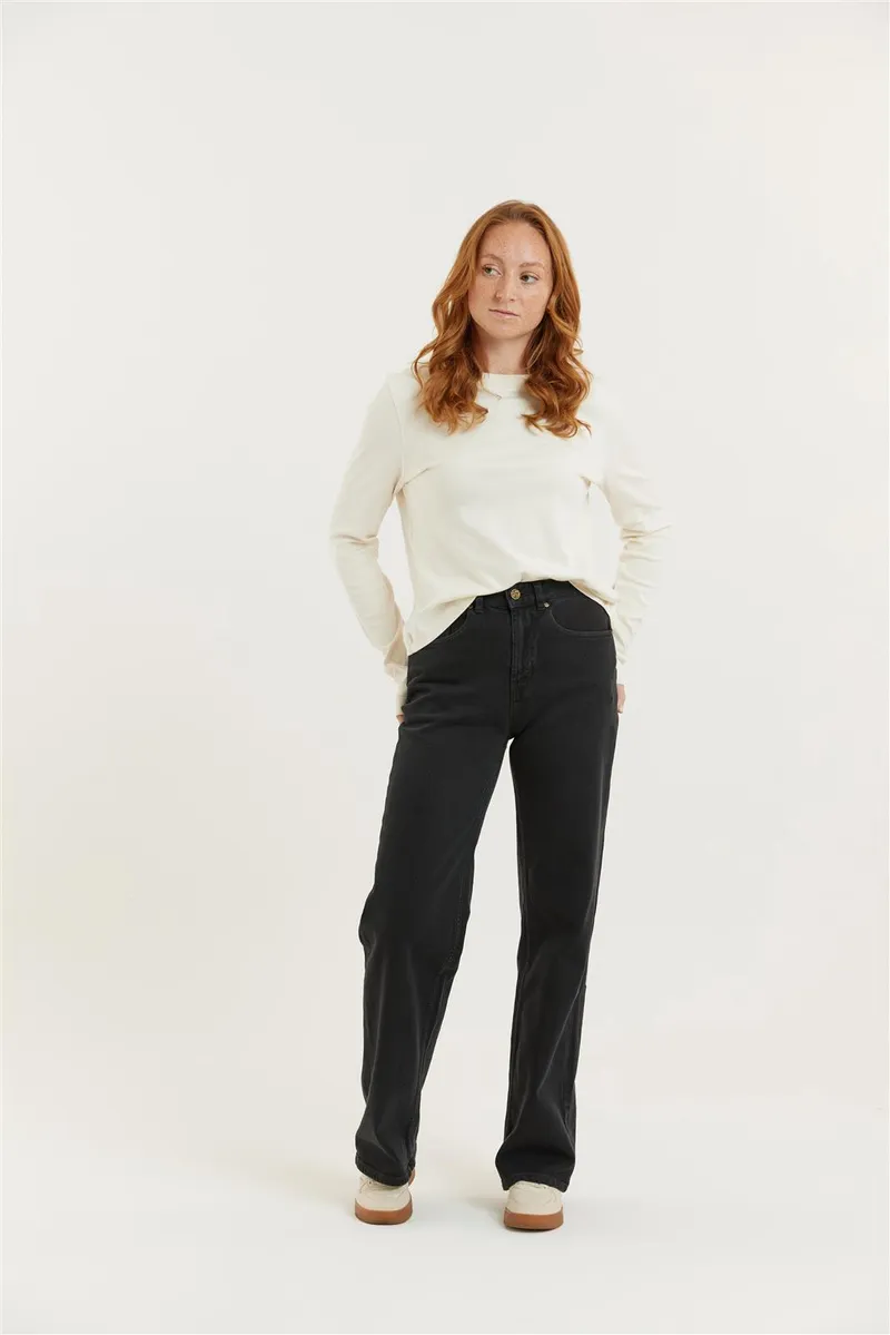 Flax and Loom Wide Leg Jeans Modell: Etta, Raven, – Produktbild 1 von 1
