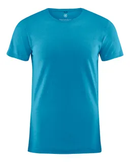 HempAge Hempage Herren vegan T-Shirt Slim Fit Azurblau – Produktbild 1 von 1