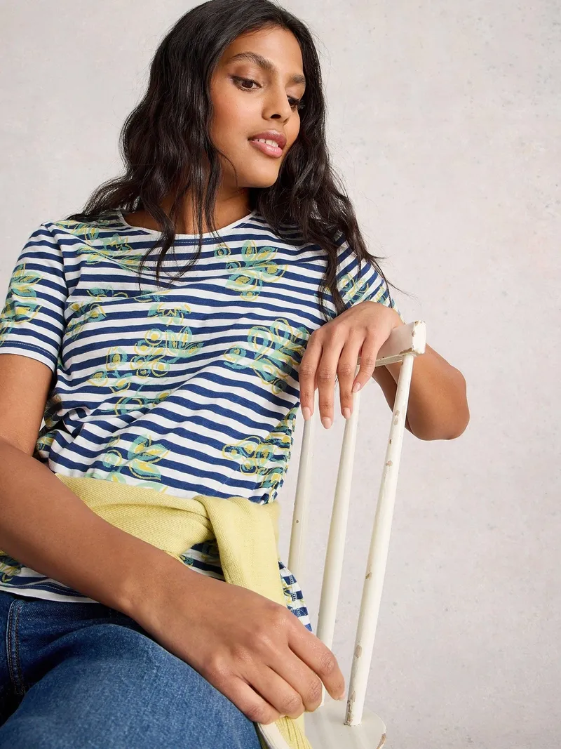 White Stuff T-Shirt Abbie - 34, Blau multi, – Produktbild 1 von 4