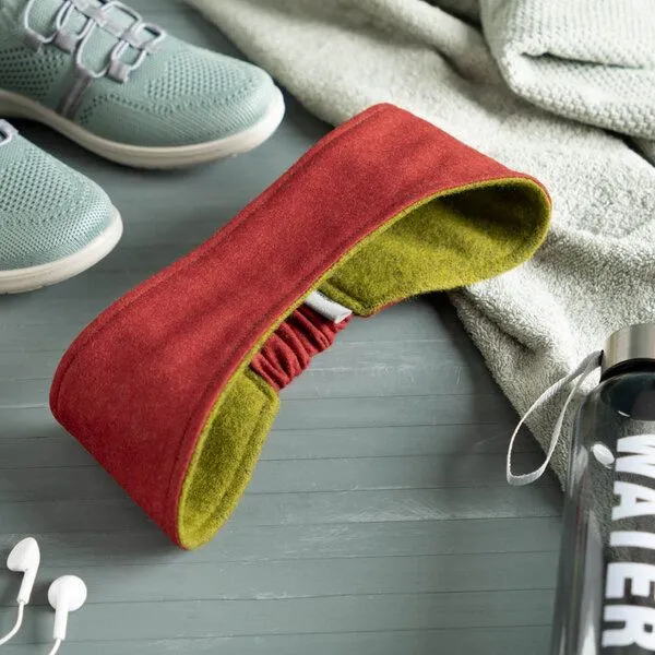 nahtur-design nahtur-design Ohrenwärmer | Stirnband aus Flauschloden | Wendefunktion, Moos_01 (grün), – Produktbild 4 von 5