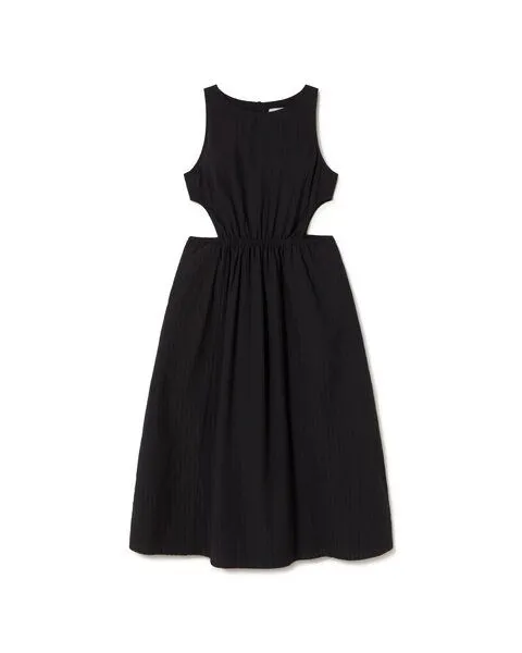 thinking mu thinking mu Kin Dress, Schwarz (black seersucker), – Produktbild 2 von 4