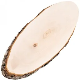 Biodora Biodora Baumscheibe Erle mit Rinde – Oval ca. 50 x 20 cm – PEFC-zertifiziert – Unikat zum Servieren & Dekorieren – Rustikales Naturprodukt – Produktbild 1 von 1