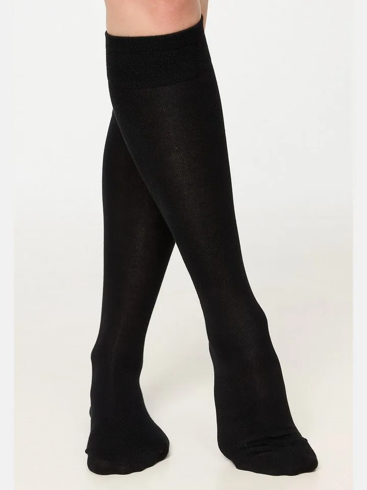 Nur Die Kniestrümpfe Bambus Damen (1er/3er/6er/9er Pack, 3-Paar) Knie-strümpfe thermo-socken overknee, Schwarz, – Produktbild 2 von 4