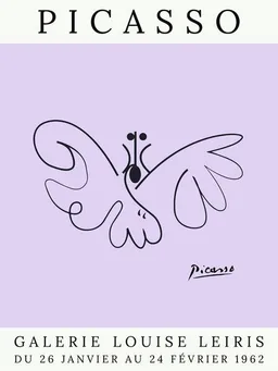 Photocircle Photocircle Poster / Leinwandbild - Picasso Schmetterling – lila – Produktbild 1 von 1