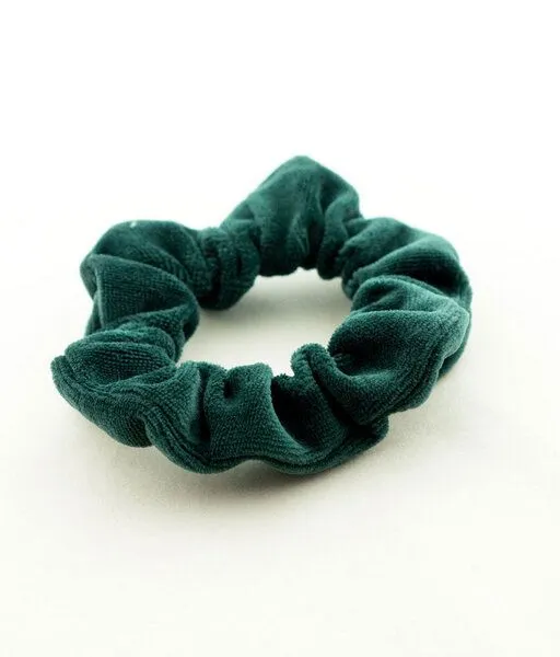 obumi Obumi Scrunchie Samt - Bio Baumwolle, Dark green, – Produktbild 3 von 3