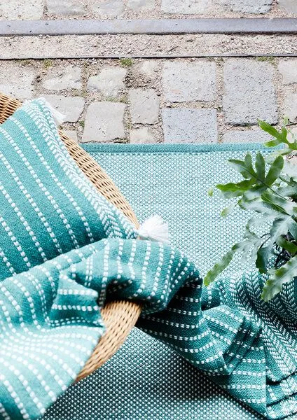 liv interior liv interior Recycelter In-/Outdoor Teppich DOTS, Grün, – Produktbild 1 von 4
