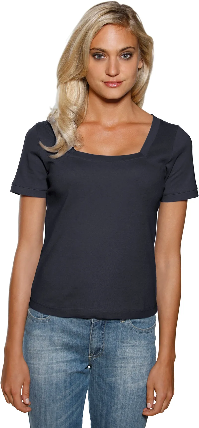 heine Shirt marine, Marine, – Produktbild 2 von 3