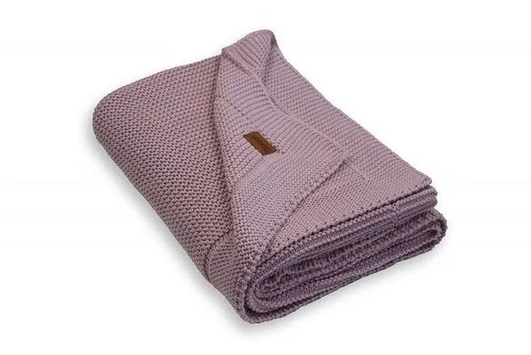 A&R Textile A&R Textile Babydecke Strickdecke 80 x 100 cm Bio Baumwolle hergestellt in Europa, Lavendel, – Produktbild 1 von 2