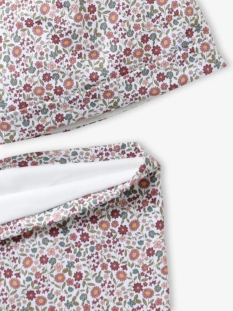 Vertbaudet Blumiges Set aus Mütze und Snood für Mädchen, Rosenholz, – Produktbild 4 von 4