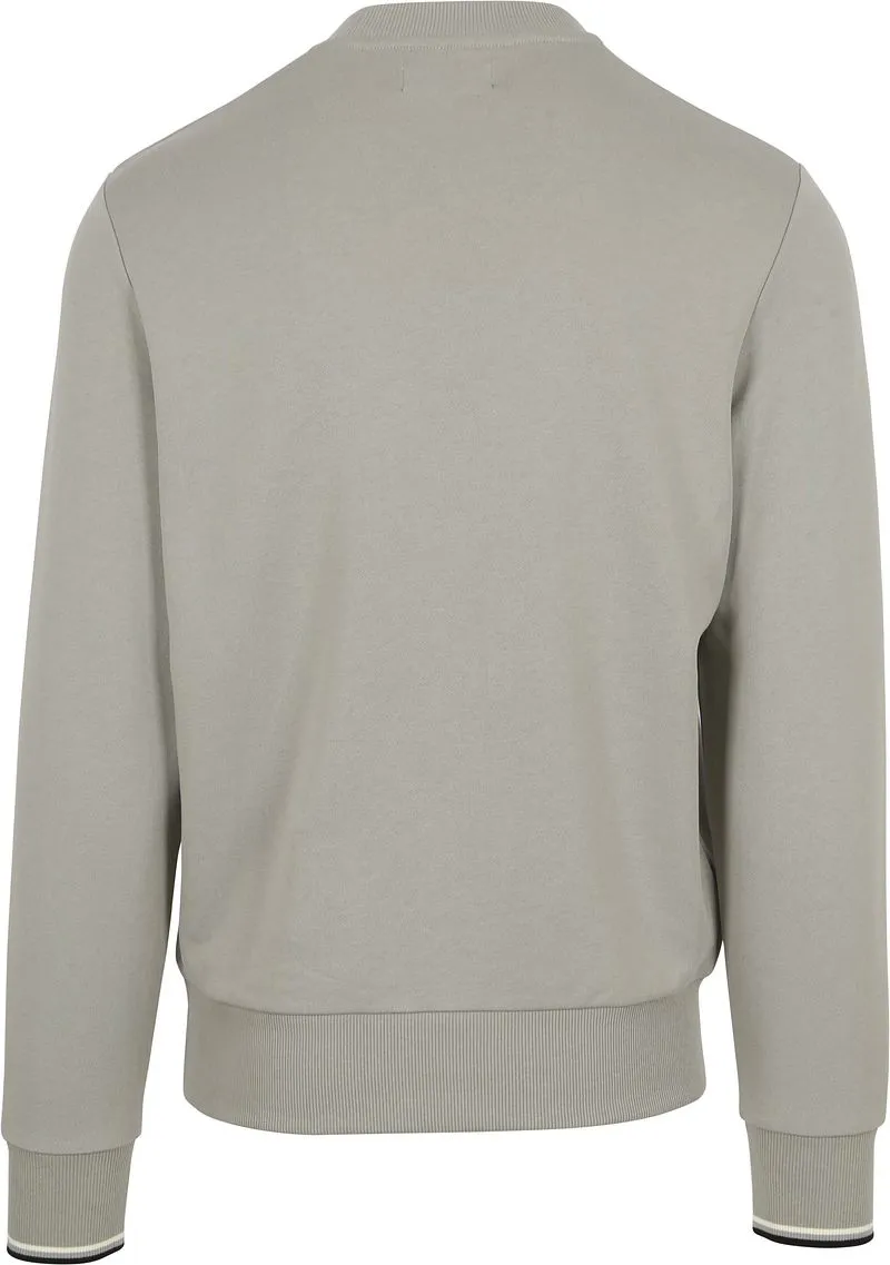Fred Perry Fred Perry Sweater Logo Limestone Grau - Größe S, Grau, – Produktbild 1 von 2