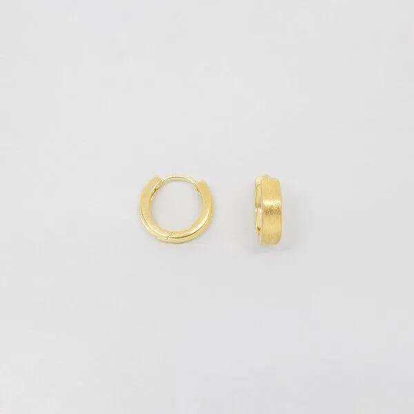fejn jewelry fejn jewelry Creole 'satin huggie', Gold, – Produktbild 1 von 2