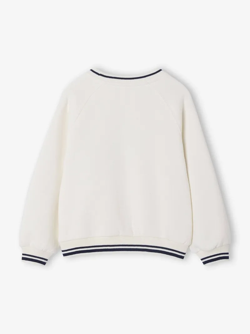 Vertbaudet Vertbaudet Mädchen Sport-Sweatshirt, Wollweiß, – Produktbild 3 von 4