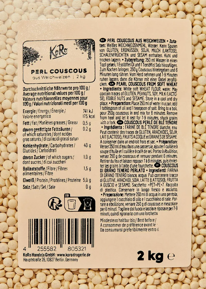 KoRo Perl Couscous 2 kg – Produktbild 3 von 5