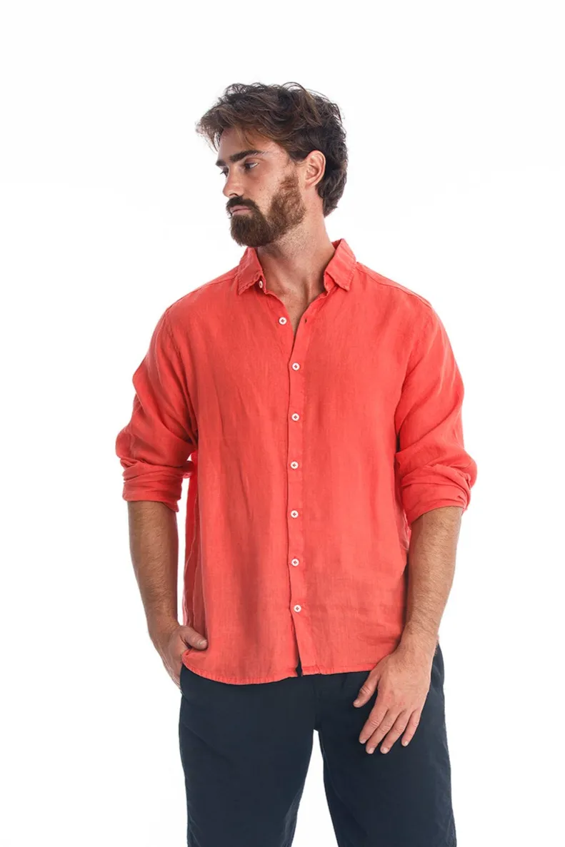 RAVENS VIEW IBIZA RAVENS VIEW IBIZA Herren vegan Shirt Alain Radiant Red, Rot, – Produktbild 2 von 2