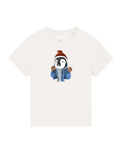 watapparel watapparel T-Shirt Frauen Pinguin, Off white, – Produktbild 1 von 4