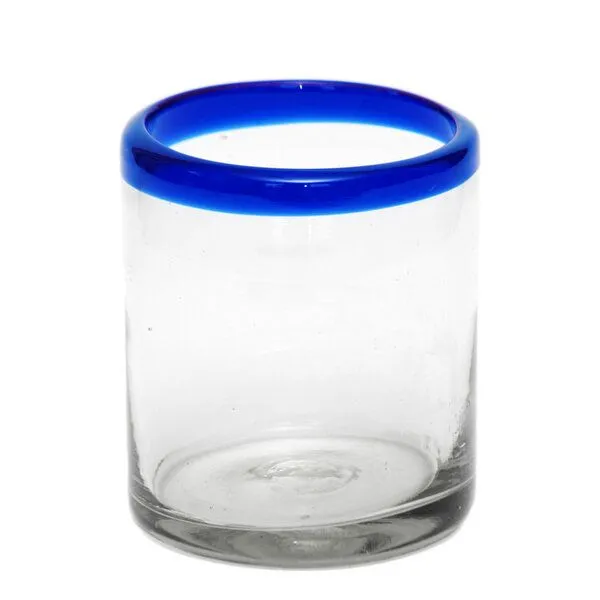 GLOBO Fair Trade GLOBO Fair Trade Glas REFRESCO aus Recyclingglas, mundgeblasen, Blauer rand, – Produktbild 1 von 1