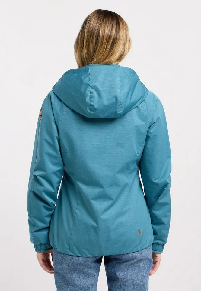 ragwear ragwear Outdoorjacke DIZZIE Wasserabweisend mit Kordelzug am Saum und Reißverschlusstaschen, Grün, – Produktbild 3 von 5