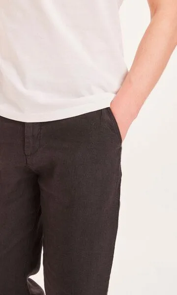 KnowledgeCotton Apparel Herren Hose "BOB loose linen pants" von KnowledgeCotton Apparel - VEGAN,, Black jet (schwarz), – Produktbild 4 von 4