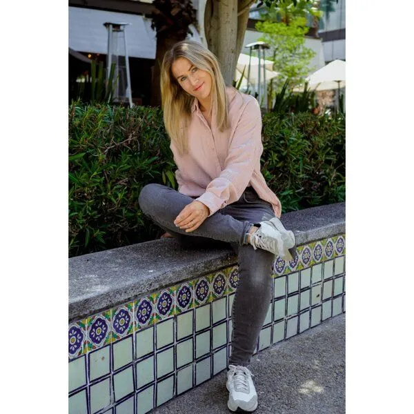 Hutch&Putch Hutch&Putch Musselin Oversize Bluse - Klassische Bluse - Langarmbluse aus 100% Bio-Baumwolle, Blush, – Produktbild 2 von 2