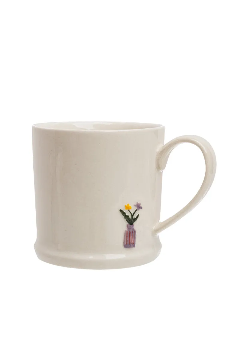 Tranquillo Tranquillo Tasse BRUNETTEA Blumen – Steinzeug, Creme, – Produktbild 5 von 5