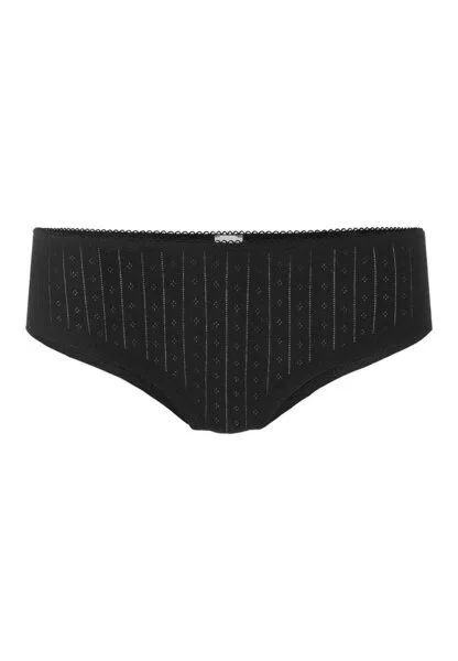 hessnatur hessnatur Pointelle Panty Regular Cut PURE COTTON aus reiner Bio-Baumwolle, Schwarz, – Produktbild 3 von 5