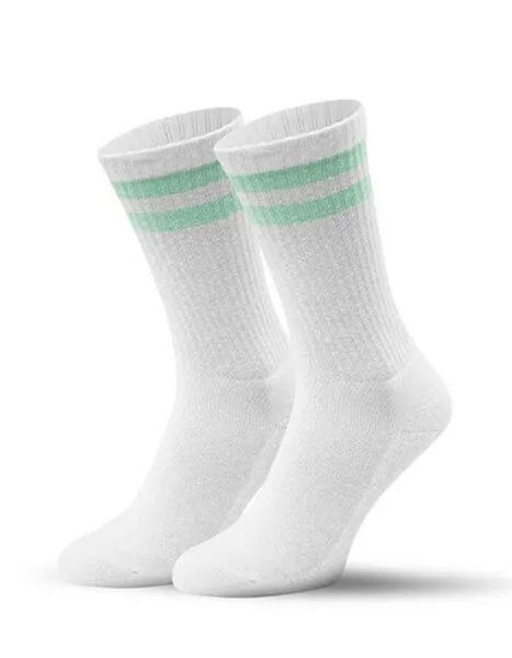 MR. SOCKS MR. SOCKS Tennissocken zweifarbig von der Marke MR.SOCKS, Weiss/mint, – Produktbild 1 von 2