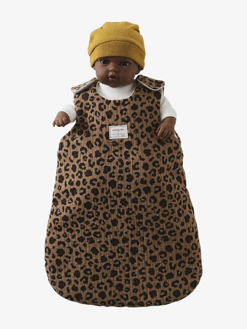 Vertbaudet Puppen-Schlafsack aus Musselin VERTBAUDET x ENVIE DE FRAISE Leo-Capsule personalisierbar, Braun, – Produktbild 3 von 3