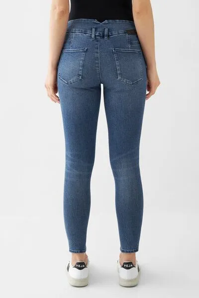 DAWN Damen Jeans SUN UP Powerstretch Design Details DAWN Bio-Baumwolle, Medium blue, – Produktbild 3 von 4