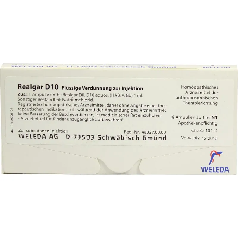 Weleda WELEDA REALGAR D 10 Ampullen 8X1 ml Ampullen – Produktbild 1 von 1