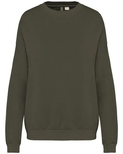 YTWOO YTWOO Unisex Oversized French Terry Sweatshirt aus 100% Bio-Baumwolle - Made in Portugal, Khaki, – Produktbild 1 von 4