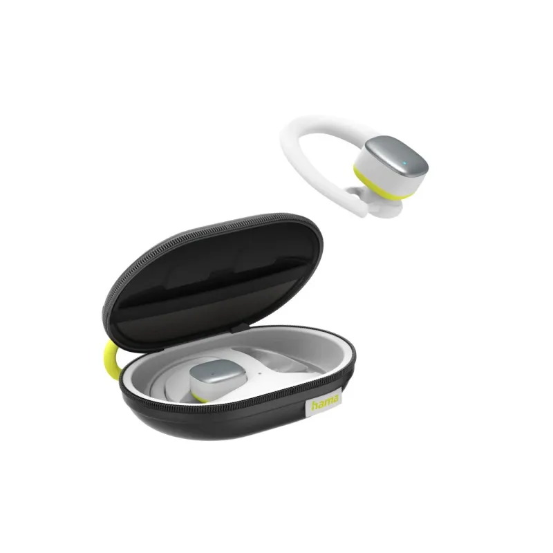 Hama Hama "Bluetooth®-Kopfhörer ""Spirit Athletics"", True Wireless, Ohrbügel, Weiß/Gelb (00184115)" – Produktbild 3 von 5
