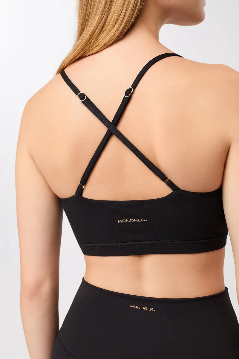 mandala mandala Damen vegan Sport-Bh Comfort, Schwarz, – Produktbild 2 von 2