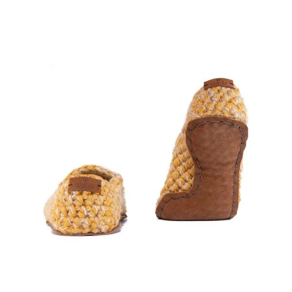 Kingdom of Wow Kingdom of Wow - Handgefertigte Hausschuhe aus Wolle - Unisex The Original, Butterscotch, – Produktbild 3 von 5