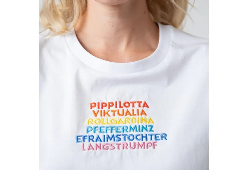 Bavarian Caps Bavarian Caps T-Shirt Bavarian Caps Damen T-Shirt "Pippilotta Viktualia" (T-Shirt, T-Shirt), Weiß, – Produktbild 4 von 5