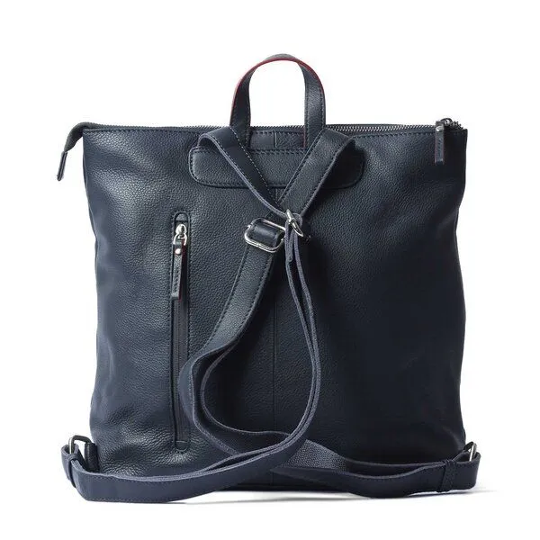 Vargu Vargu Echtleder Rucksack Femen 1, Navy, – Produktbild 4 von 4