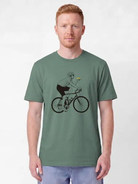 watapparel watapparel T-Shirt Unisex Fahrrad und Pizza, Green bay, – Produktbild 2 von 2