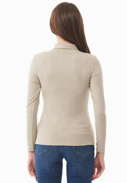 ORGANICATION ORGANICATION Rollkragenshirt aus Bio-Baumwolle, Soft green, – Produktbild 4 von 4