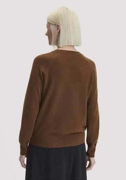 hessnatur hessnatur Strick Pullover Relaxed aus Cashmere mit Recycling-Anteil, Bernsteinbraun, – Produktbild 2 von 4