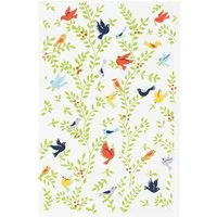 El Puente El Puente Grußkarte aus Papier mit Blumen- und Vogel-Motiv | Fair Trade & Handmade aus Indien – Produktbild 1 von 1