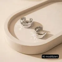 ELEKTROPULLI ELEKTROPULLI Größenverstellbarer Hammered Ring – Produktbild 1 von 1