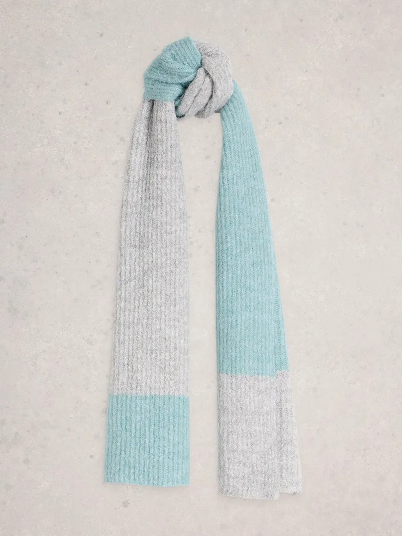 White Stuff Strickschal Colour-Block - Einheitsgröße, Blau multi, – Produktbild 1 von 3