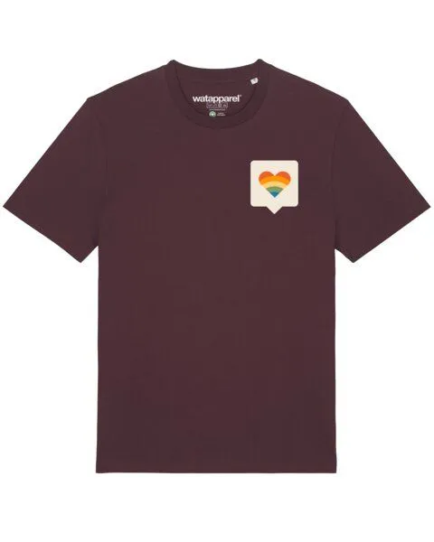 watapparel watapparel T-Shirt Unisex Von Herzen, Red brown, – Produktbild 1 von 3