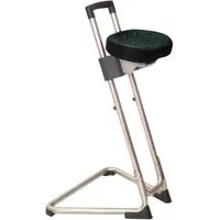 Stehhilfe mit ergonomischer Sitzfläche, edelstahl – Produktbild 1 von 1