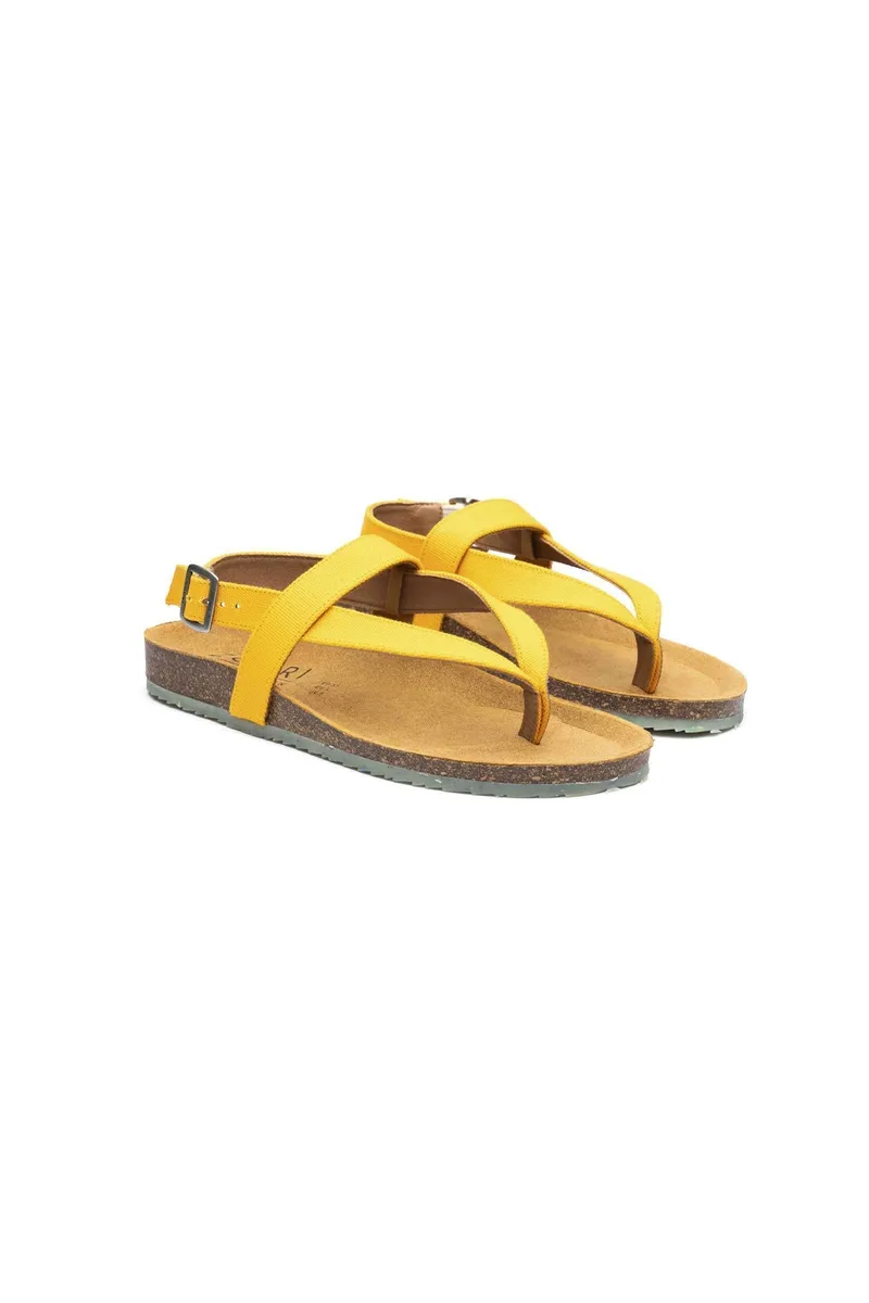 Zouri Zouri Damen vegan Sandalen Isle, Hellgelb, – Produktbild 1 von 3