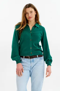 KOMODO KOMODO Damen vegan Strickjacke Nani Grün – Produktbild 1 von 1