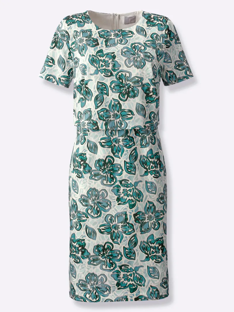Witt Druckkleid, Ozean-petrol-bedruckt, – Produktbild 1 von 1