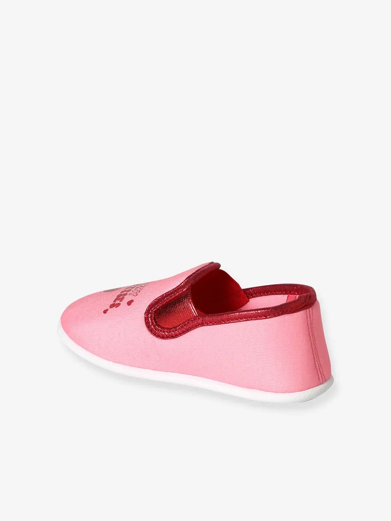 Vertbaudet Stoff-Hausschuhe mit Stern- und Einhorn-Print, Rosa, – Produktbild 4 von 4